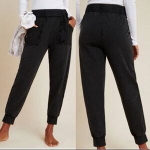 Anthropology Jogger Utility Pants XL Black Pockets